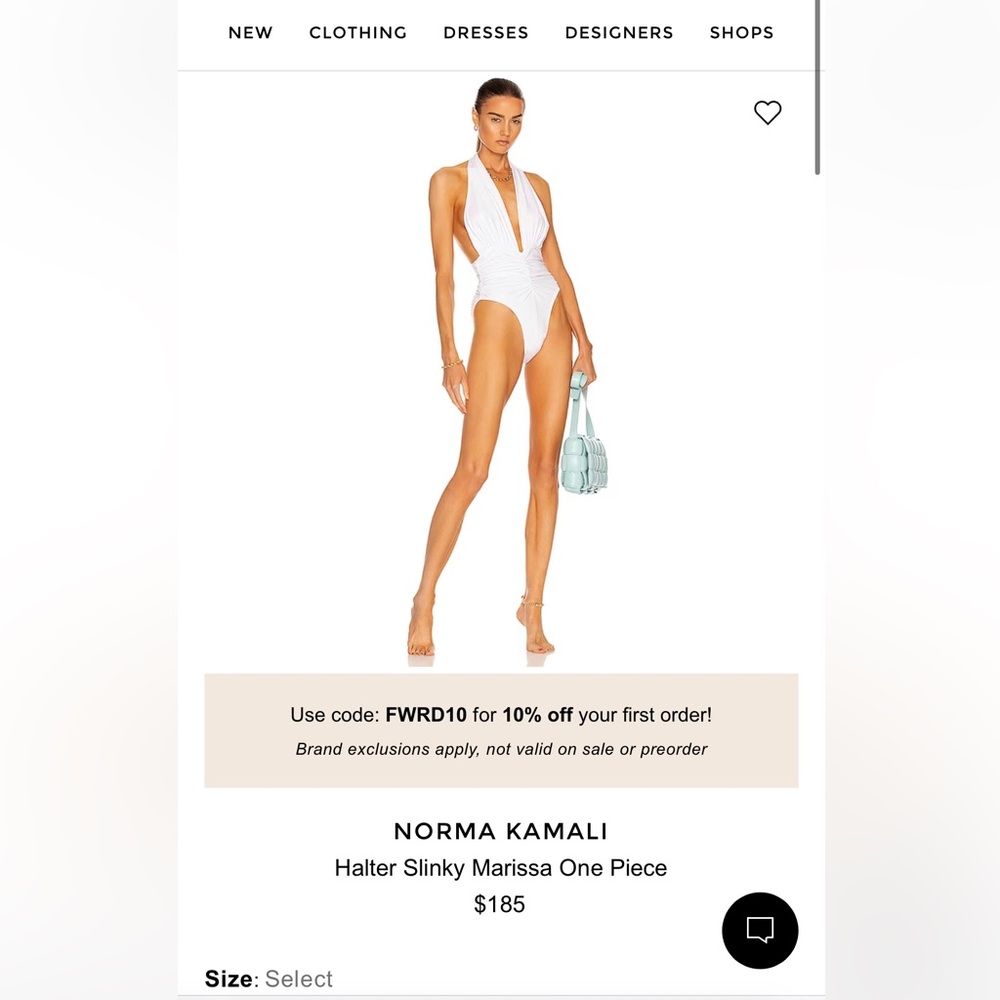 Norma Kamala White Halter Slinky Marissa. Size Small. NWT.